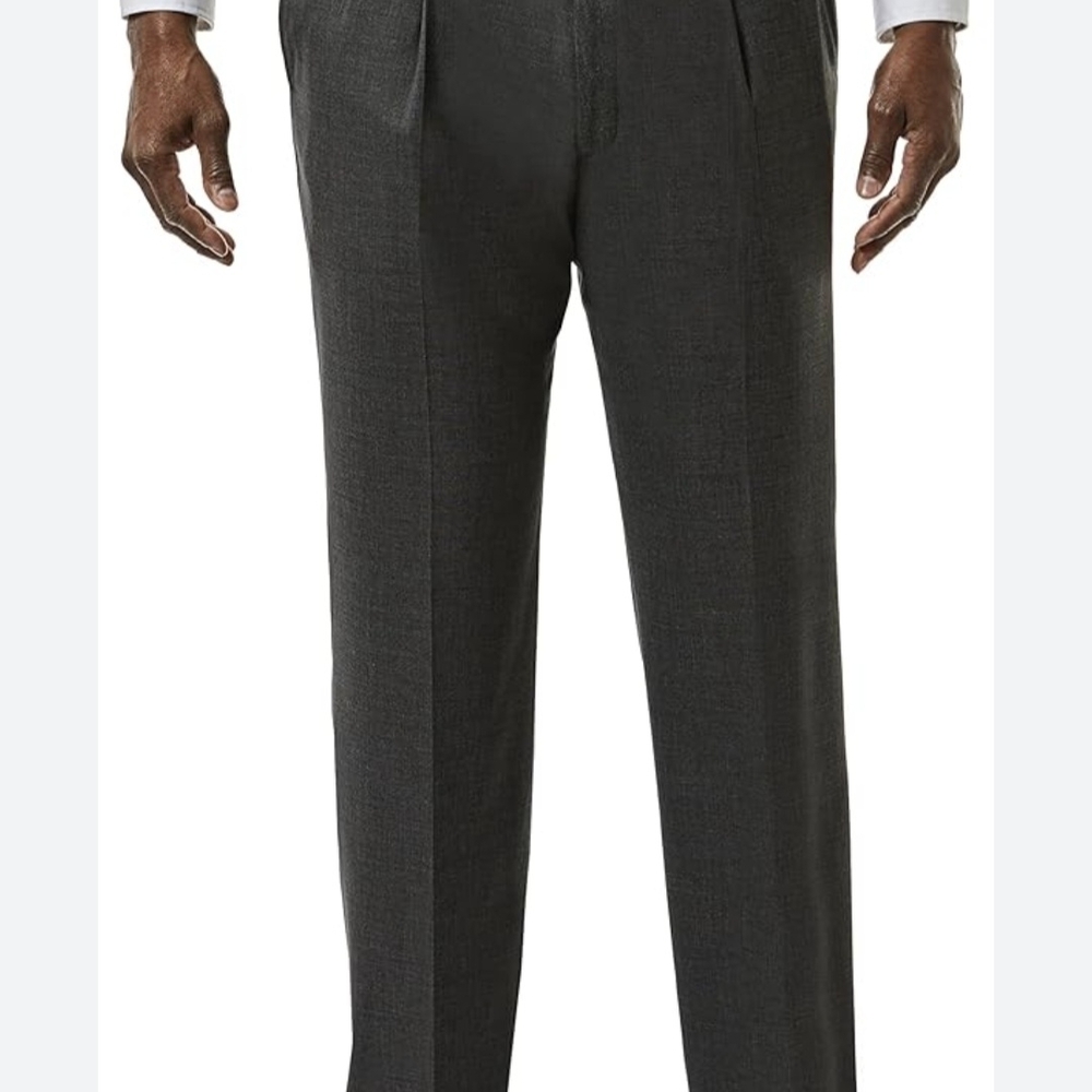 New- Haggar Men's Dark Gray Dress Pants